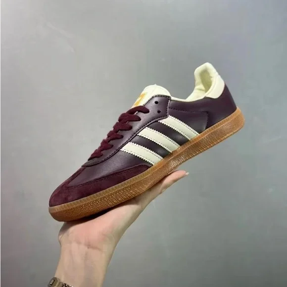 Adidas Samba OG Sneakers – Maroon / Cream White / Gum Sole (Women’s 7.5) - Picture 5 of 7